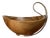 Mid-Century Modern Teak and Silver Plated Metal Bowl from Grasoli, Italy, 1960s For Sale