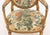 Wood Pair of Louis XVI Style Tapestry Upholstered Giltwood Fauteuils For Sale - Image 7 of 12