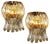 Murano Glass and Gilt Brass Sconces in the style of Venini, Italy, 1970s, Set of 2 For Sale