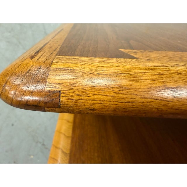 Brown Pair of Mid-Century End Tables by Andre Bus for Lane Acclaim 2-Tier For Sale - Image 8 of 12