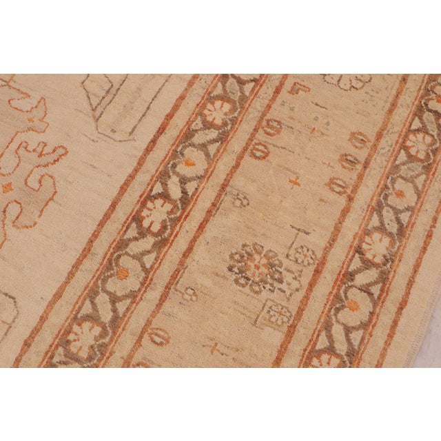 Textile Oriental Ziegler Beige Tan Hand-Knotted Wool Rug - 9'0'' X 12'0'' For Sale - Image 7 of 8
