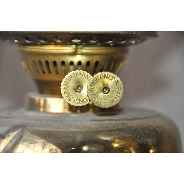 Metal Rare Victorian Style 4 Font Kerosene Brass Parlor Floor Lamp (Electrified) For Sale - Image 7 of 12