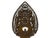 Coffee Oriental Buddha Halo Back Lotus Base Boxwood Display Stand For Sale - Image 8 of 9