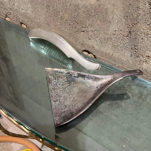 Mid-Century Modern 1960s Wmf Ikora Crumb Catcher Set Pan & Brush Germany For Sale - Image 3 of 7