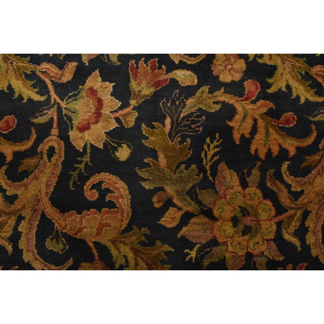 Blue Agra Runner 4′ X 10’3” Blue Wool Traditional Hand-Knotted Oriental Rug For Sale - Image 8 of 12