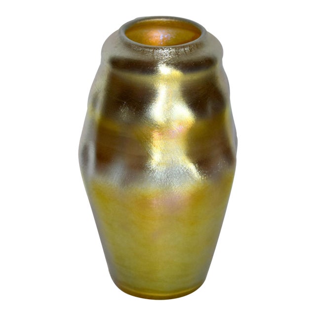 Antique l.c. Tiffany Favrile Art Glass Vase For Sale