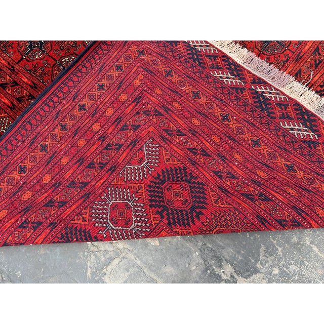 Textile Ersari Bukhara Vintage Afghan Rug For Sale - Image 7 of 7