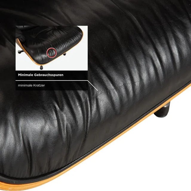 Leather and Wood Lounge Chair by Charles & Ray Eames for Vitra For Sale - Image 12 of 18