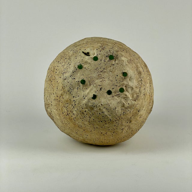 Beehive Like Organic Shaped Signed Pottery Vase, 1980 For Sale - Image 11 of 13