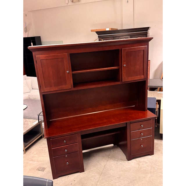 Contemporary Stuart David Desk + Hutch For Sale - Image 3 of 12