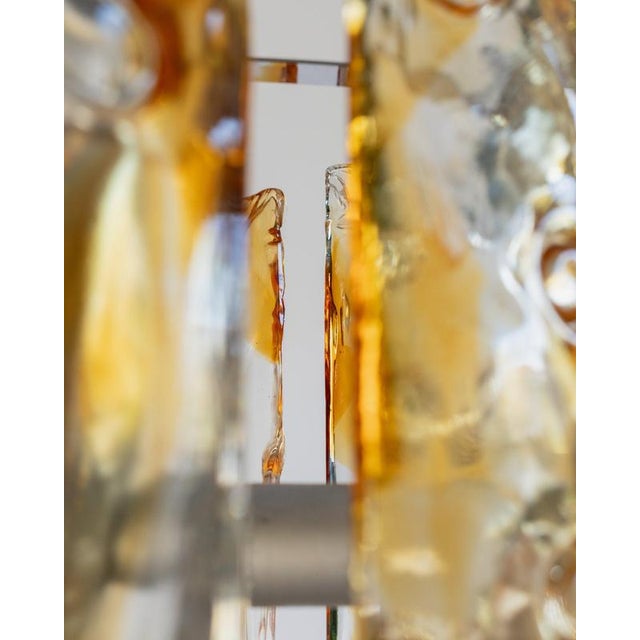 Large Vintage Murano Glass Ceiling Lamp by Toni Zuccheri for Mazzega, Italy, 1970s For Sale - Image 9 of 11