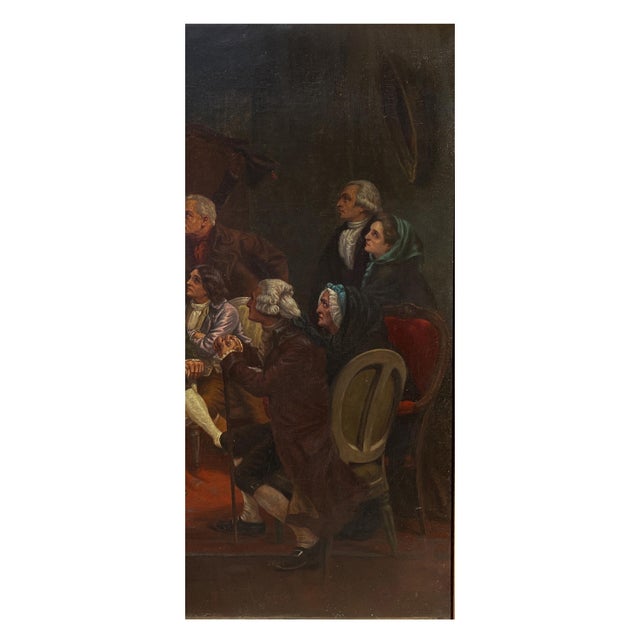 Textile Antique French Oil Painting Claude Rouget De LiIsle Singing "La Marseillaise" by Isidore Alexandre Augustin Pils, Circa 1849 For Sale - Image 7 of 12