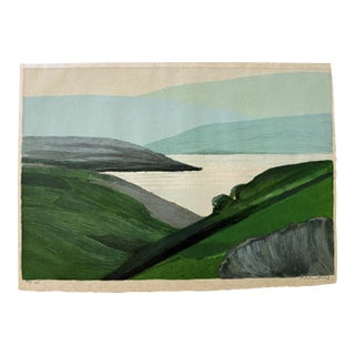 Roger Muhl Signed Lithograph of Lake Saint-Cassien in Provence, France For Sale