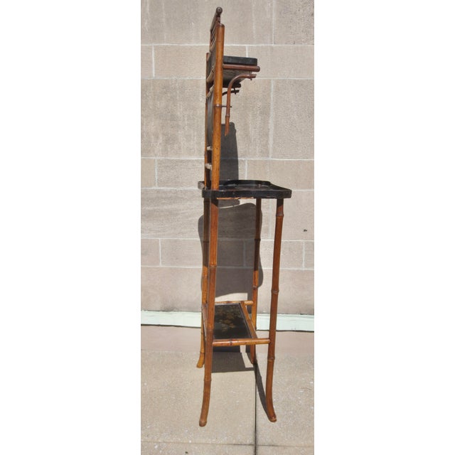 Wood Bamboo Lacquered Display Stand,France 19th Century For Sale - Image 7 of 11
