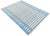 Handmade Cotton Flat Weave Area Rug, Sky Blue and White Striped Dhurrie - 10'x14' For Sale - Image 9 of 14