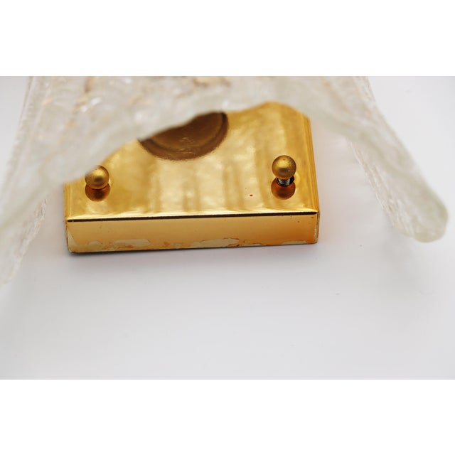 Set of Three Vintage Murano Glass and Brass Wall Sconce, 1970 For Sale - Image 12 of 17