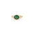 18k Gold Chunky 1.91Carat Natural Emerald Bezel Signet Ring Size 5.5 For Sale - Image 4 of 16