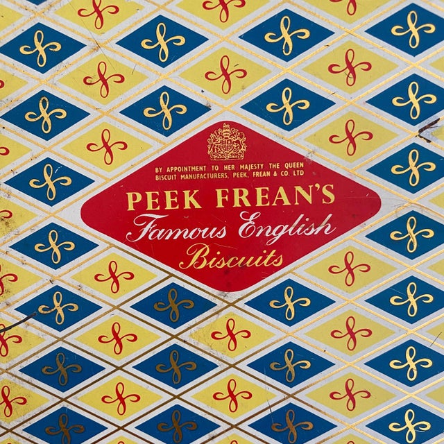 1950s Vintage Biscuit Tin For Sale - Image 9 of 11