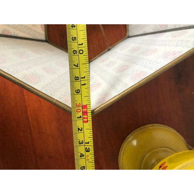 Vintage Hand Painted Converted Oil Lamp For Sale - Image 10 of 11