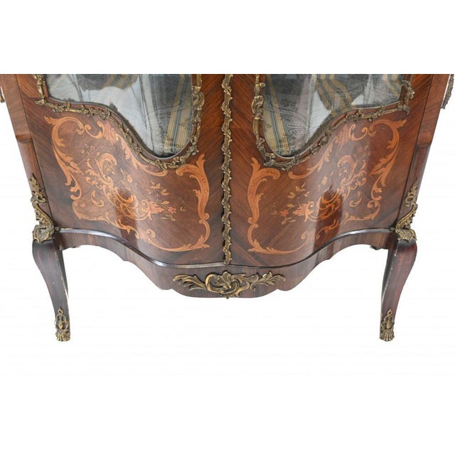 Traditional French Empire Inlaid Display Cabinet, 1880s For Sale - Image 3 of 14