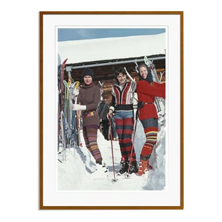 Skiing in Gstaad 1977 by Slim Aarons Framed C-Print For Sale