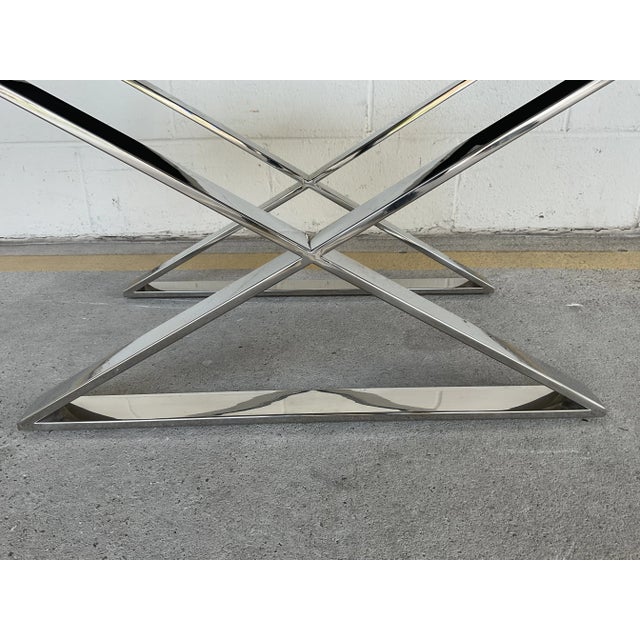 Modern Revelation Modern White Boucle Intersection Bench For Sale - Image 3 of 3