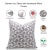 Fabdivine Handmade Block Printed Cushion Cover 18x18 Inch Thick Cotton White-Madhubala For Sale - Image 4 of 4