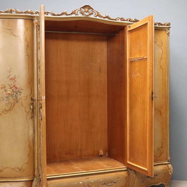 Venetian Baroque Style Wardrobe For Sale - Image 3 of 14