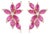Nina Zhou Pink Sapphire Diamond Small Cluster Earrings in 14k Gold-Set of 2 For Sale