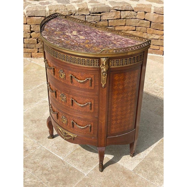 Commode in Marquetry Transition For Sale - Image 4 of 13