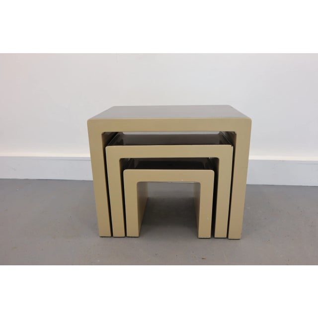 German Nesting Tables by Christian Koban for DOM, 1970s, Set of 3 For Sale - Image 12 of 14