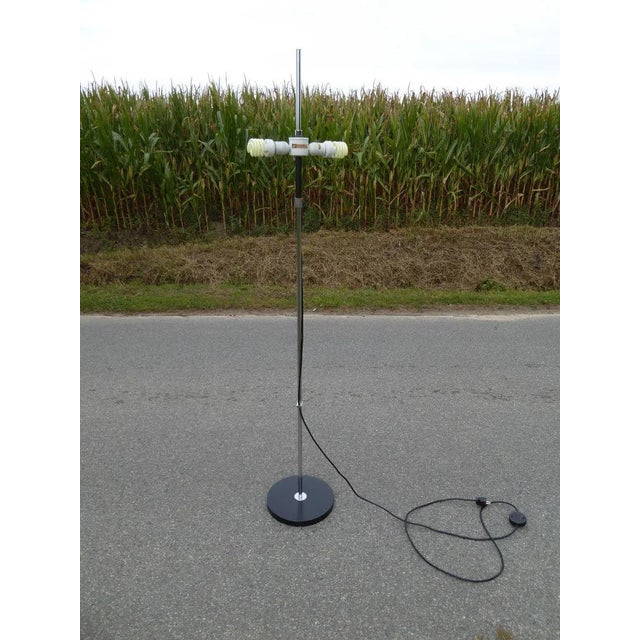 Textile Minimalist Chrome Floor Lamp by Cosack, 1970s For Sale - Image 7 of 16