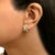 10K Yellow Gold 1/3 Cttw Lab Grown Diamond Flower Petal Stud Earrings For Sale - Image 4 of 5