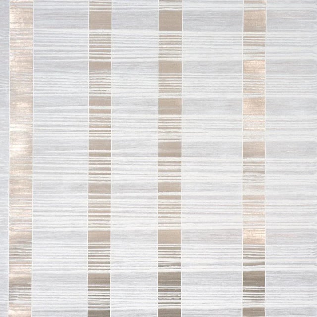 SAMPLE - Schumacher x Patterson Flynn Orren Ridged Wallcovering Wallpaper In Pewter For Sale