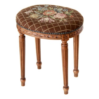 Antique Louis XVI Style Luigina Ottoman, Italy, 1940s For Sale
