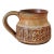 Vintage Signed Studio Art Textured Pottery Coffee Mug For Sale