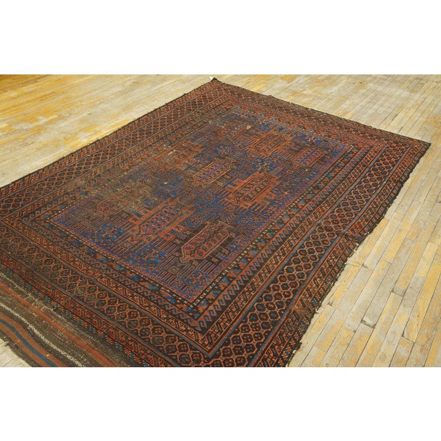 Persian Late 19th Century n.e. Persian Baluch Carpet For Sale - Image 3 of 9