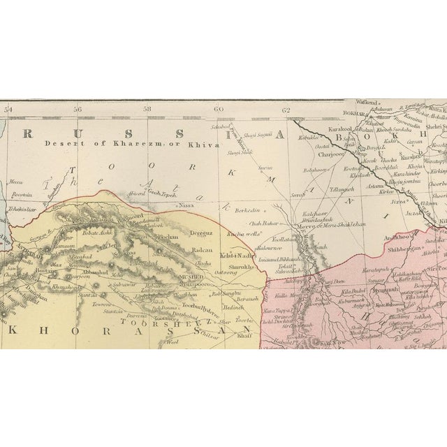 Antique Map of Afghanistan and Beloochistan Blacks Atlas, 1884 For Sale - Image 6 of 10
