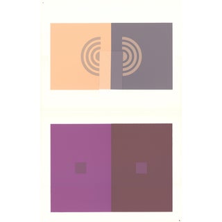 Josef Albers 1963 "Interaction of Color" Folder Vi-4 Silkscreen Prints For Sale