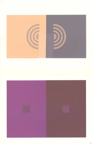 Josef Albers 1963 "Interaction of Color" Folder Vi-4 Silkscreen Prints