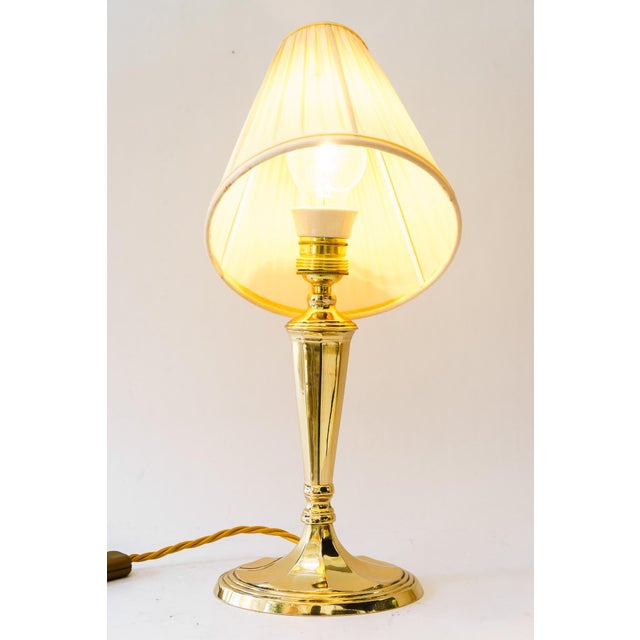 Metal Art Deco Oval Table Lamp, Vienna, 1920s For Sale - Image 7 of 14