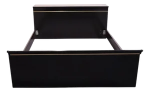 Schieder Furniture Domani Collection German Made Contemporary Modern Black Lacquered Queen Size Bed