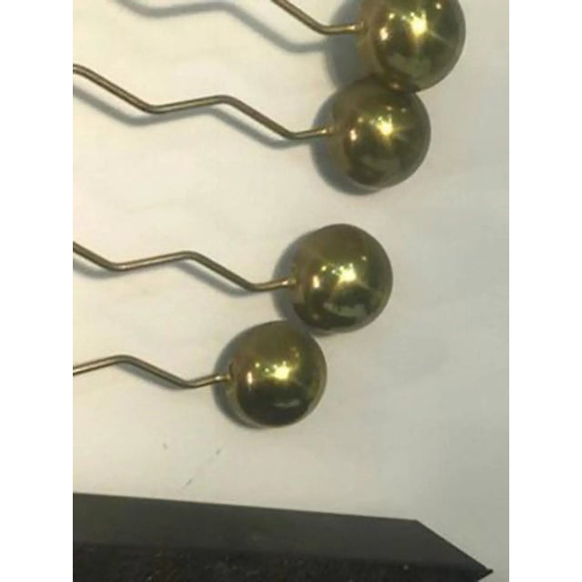 Curtis Jere 1990s Curtis Jere Abstract Wall Sculpture in Hand-painted Metal and Brass For Sale - Image 4 of 9