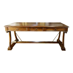 Contemporary Mediterranean Style Amalfi Italian Old Walnut Writing Table