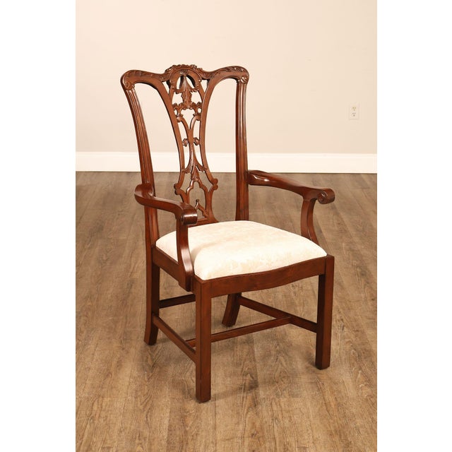Chippendale Scarborough House Chippendale Style Pair Of Mahogany Armchairs For Sale - Image 3 of 18