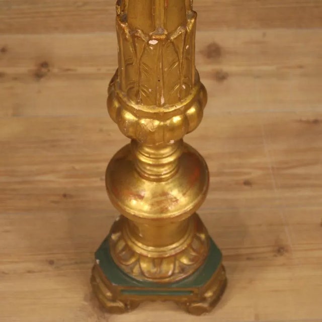 19th Century Lacquered & Gilded Torch Holder, 1870s For Sale - Image 4 of 13