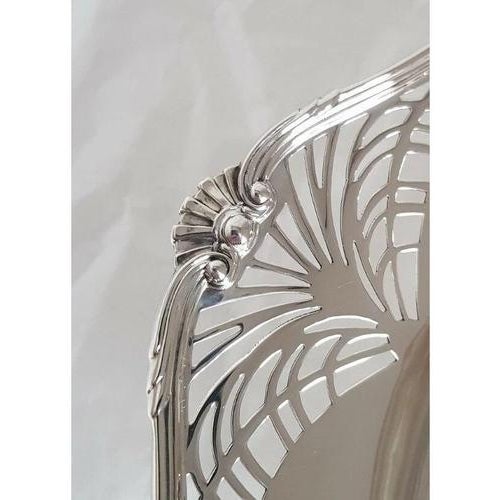 Gold Vintage Sterling Silver Cake Stand from Selfridge & Co, 1940 For Sale - Image 8 of 14