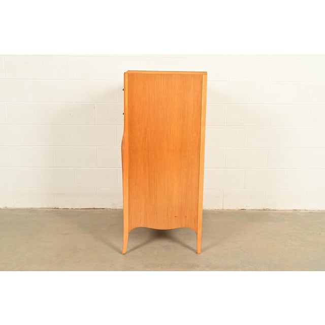 Mid-Century French Regency Carved Mahogany Highboy Dresser or Chest of Drawers, Circa 1950s For Sale - Image 14 of 18