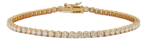 3.49Ct Round Brilliant Diamond Tennis Bracelet in 14k Solid Yellow Gold