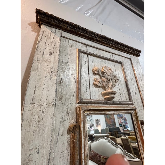 Antique Trumeau Mirror For Sale - Image 4 of 9